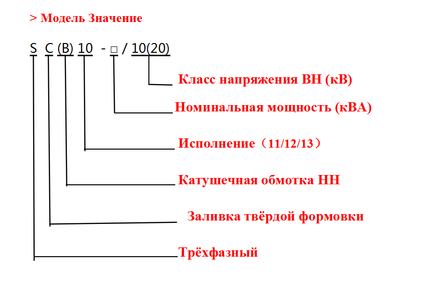 Сухой трансформатор SC(B)10/11/12-10кВ(20кВ) с эпоксидной заливкой
